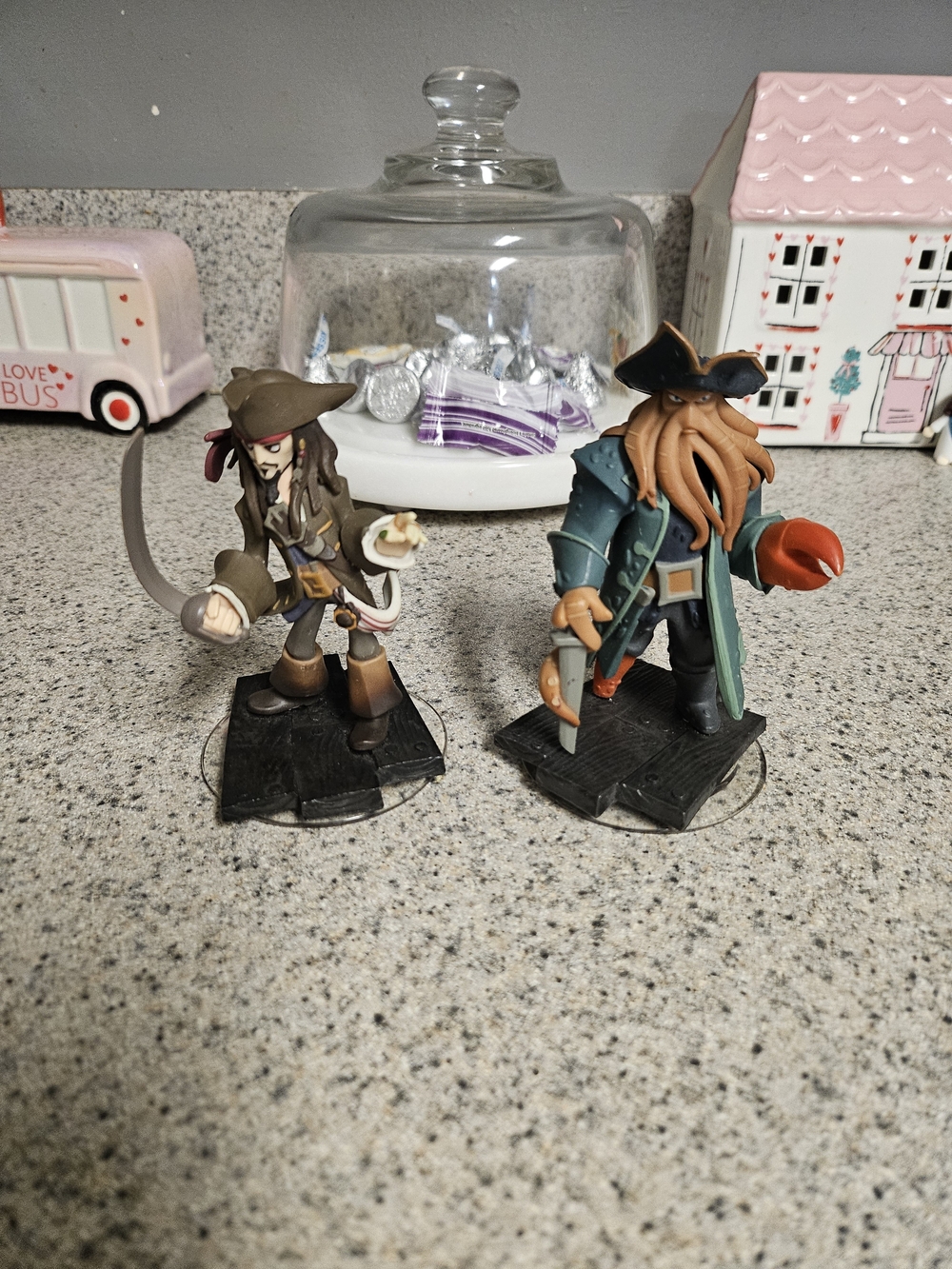Disney Infinity 1.0 Figures Lot - Captain Jack Sparrow & Davy Jones